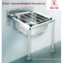 EU Wall Hung Floor Mounted Stainless Steel Bucket Sink Cleaners Sink Mop Sink for Public Sanitation